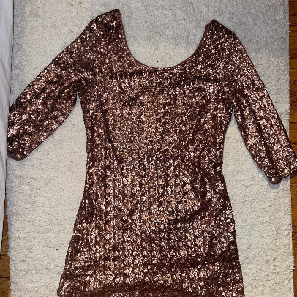 Sparkly Copper Forever 21 Dress Small